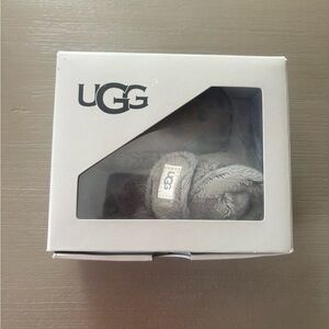 UGG Baby Grey Plush Booties - size 2/3
